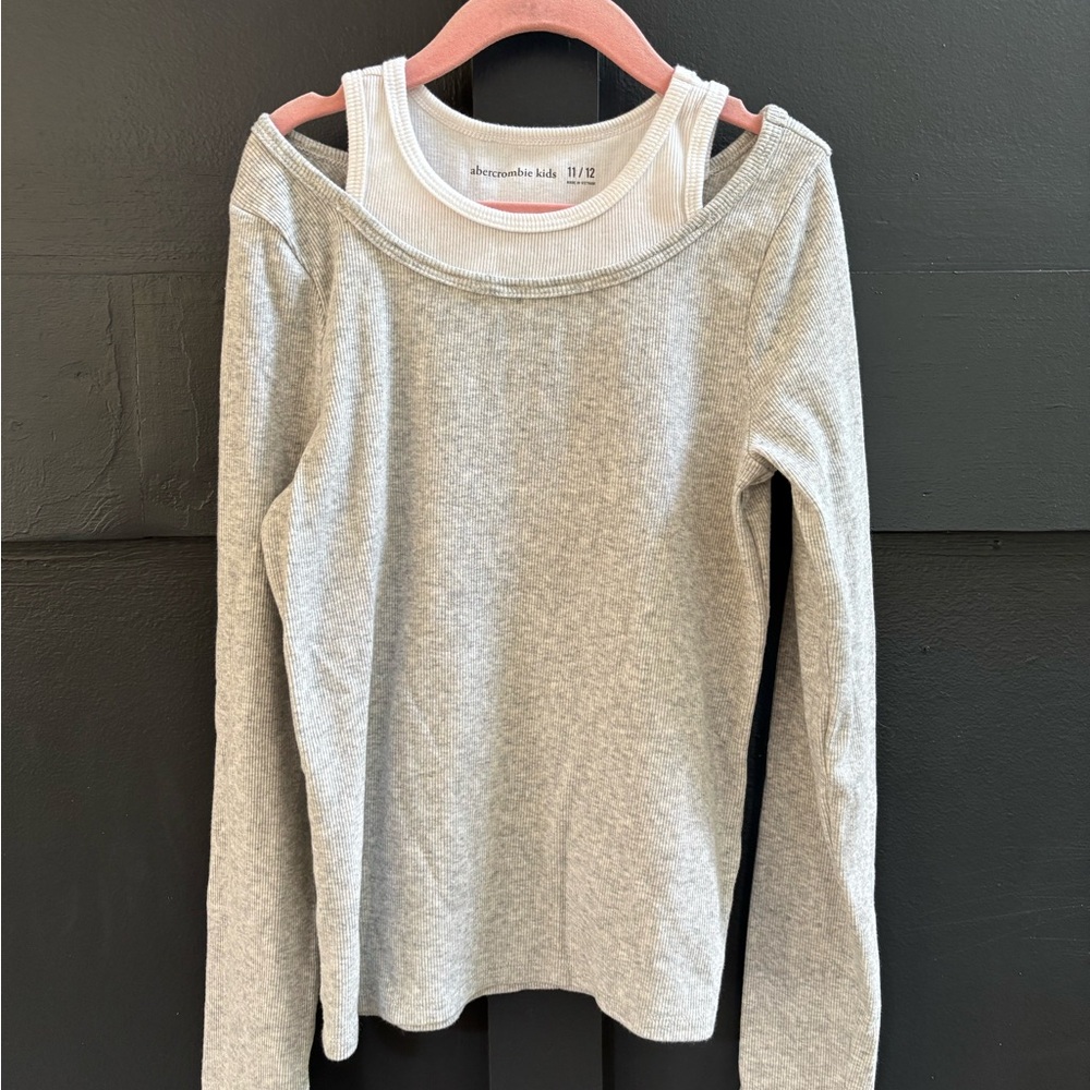 Abercrombie kids layered style shirt